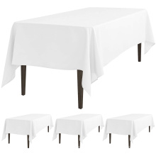 Reador Détaillant 4pcs 60 x 102 pouces Polyester blanc Rectangle Party Table TipCloth